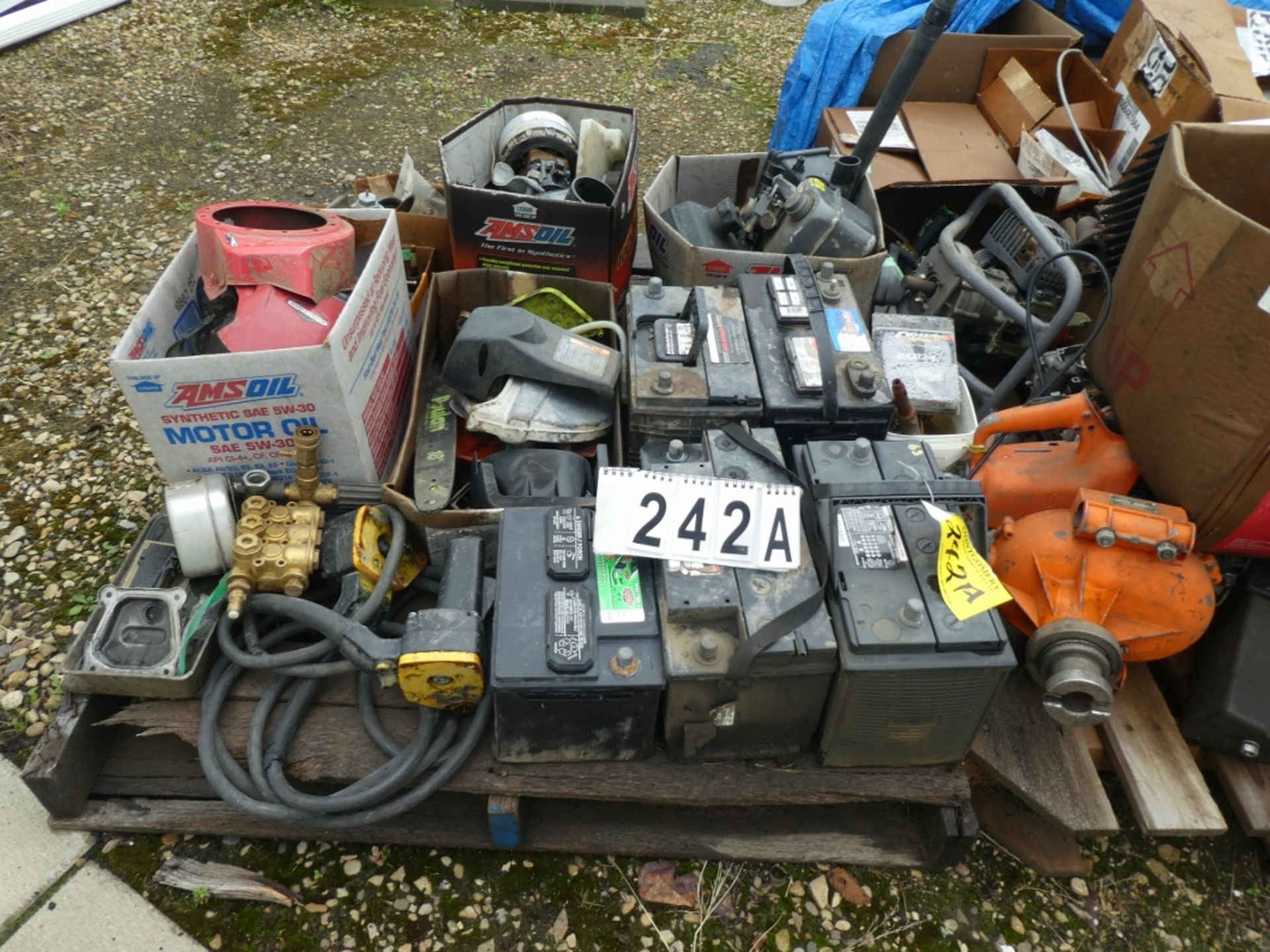 SMALL ENGINE PARTS, BATTERIES, ETC (USED)