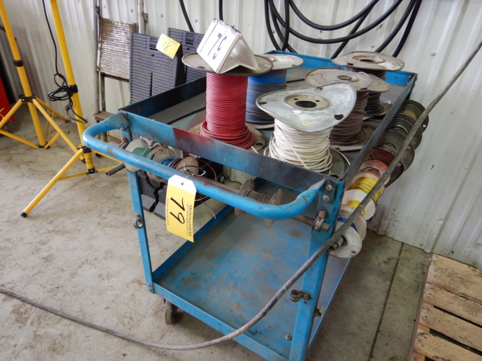 4 WHEEL WAREHOUSE CART W/ L/O SOLID CORE AUTOMOTIVE WIRE - Image 2 of 2