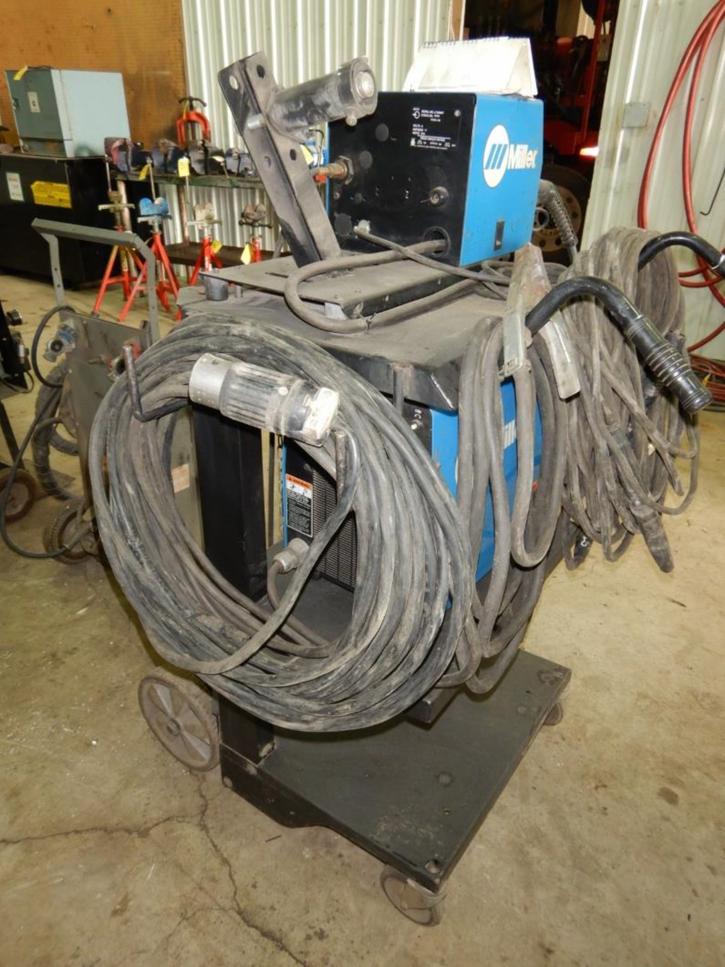 MILLER XMT350 CC/CV POWER SOURCE W/ MILLER 22A/24B WIRE FEEDER W/ CABLE & CARTS/N LF450041A, S/N - Image 3 of 3