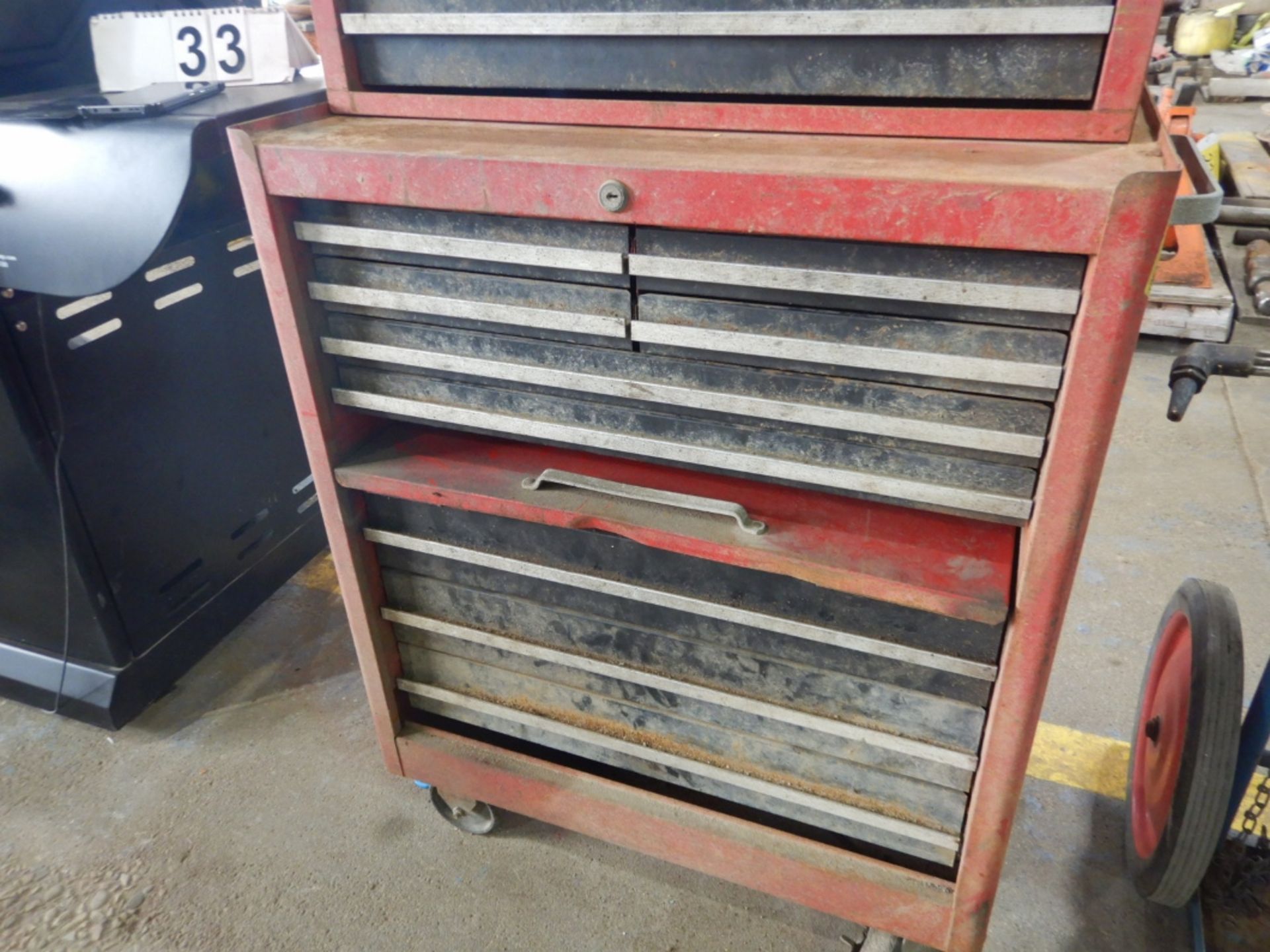 SEARS MECHANICS TOOLS CHEST W/TODCO TOP BOX - Image 5 of 5