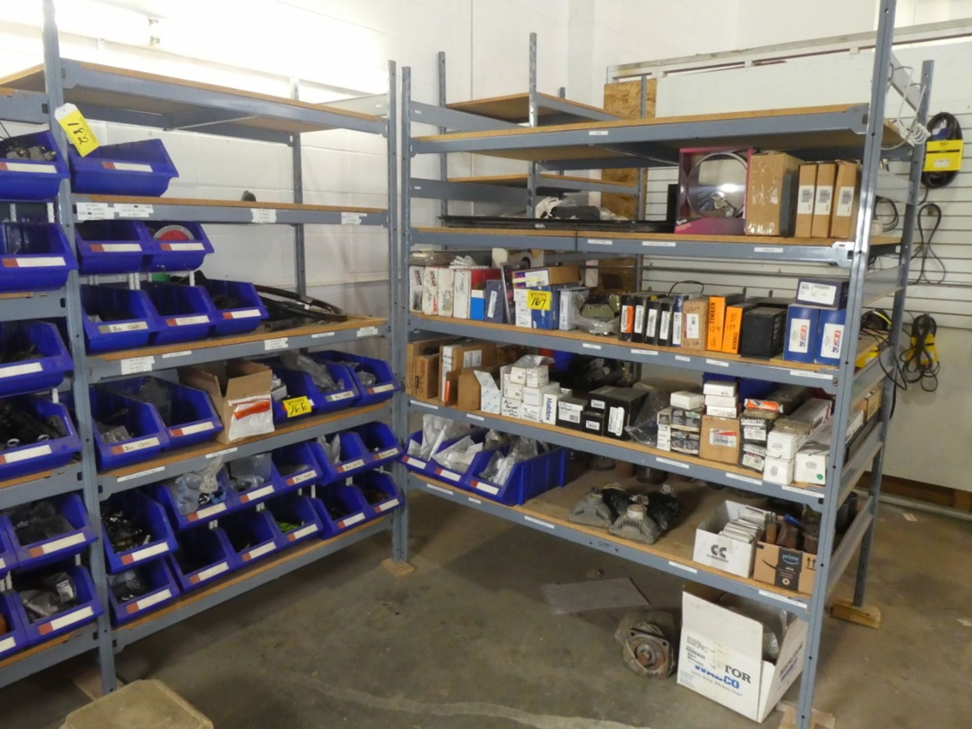 L/O EZEE RECT SHELVING IN PARTS INVENTORY ROOM 2- 4 FT SECTIONS, 1- 5 FT SECTION, 1-6 FT SECTION - Image 2 of 3