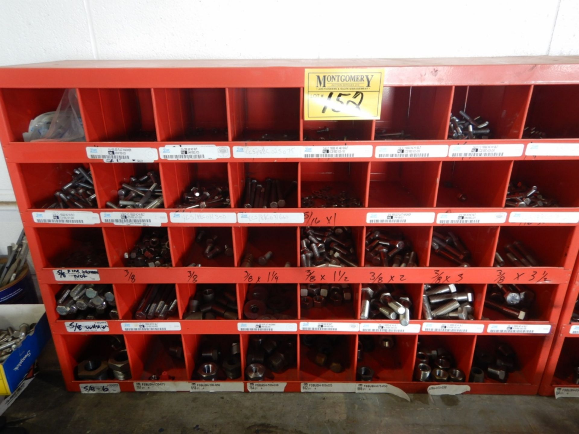 2-RED STEEL BOLT BINS W/BOLT HARDWARE (SUPERTAINIUM) - Image 3 of 3