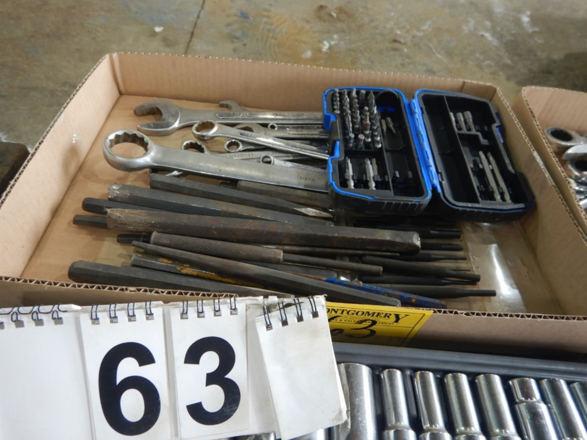 L/O PUNCHES & CHISELS, COMBINATION WRENCHES, SCREW DRIVERS, DRIVE ASSORTMENT KIT, ETC