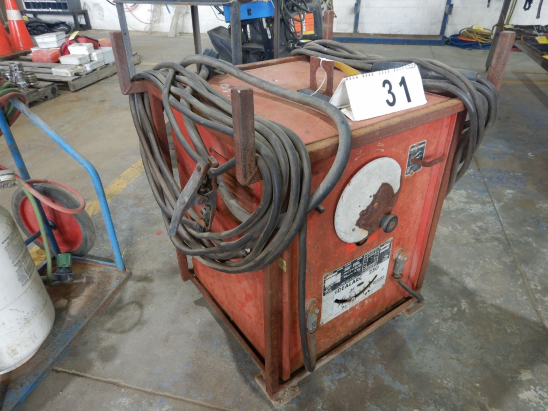 IDEAL ARC AC 280 LINCOLN WELDER W/CABLES & CART - Image 4 of 4