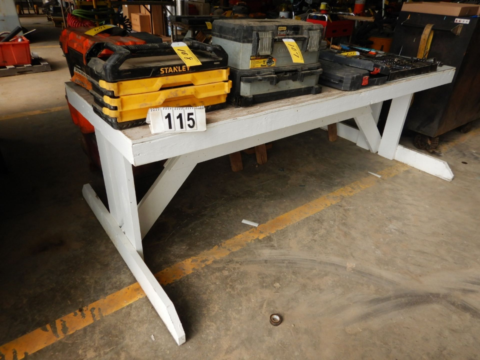 32"X8 FT WOODEN TABLE - Image 2 of 2