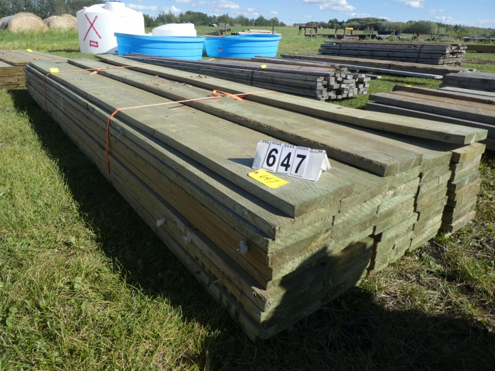 L/O 2X10X16 TREATED LUMBER, 53 PC