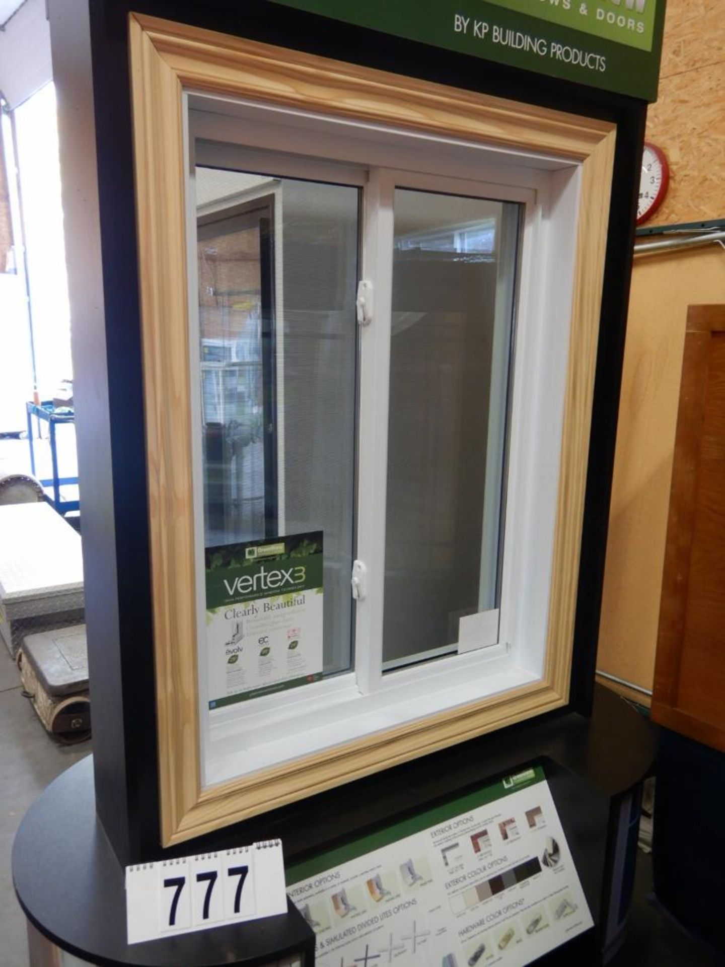 GREENVIEW VERTEX 3 - 33 X 43" WHITE VINYL WINDOW W/ SHOW ROOM MERCHANDISER - Image 3 of 3