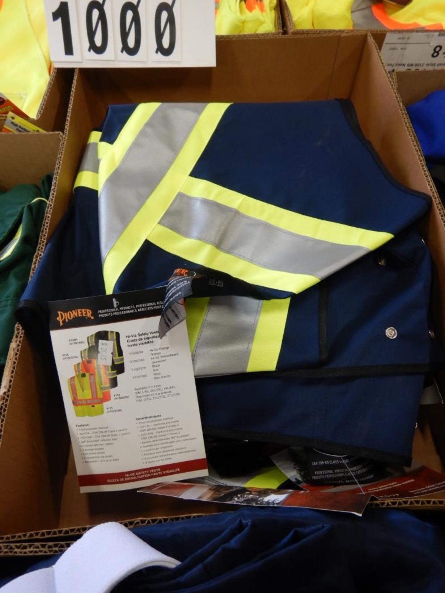 L/O PIONEER HI-VIZ SAFETY VEST - BLUE ASSORTED SIZES