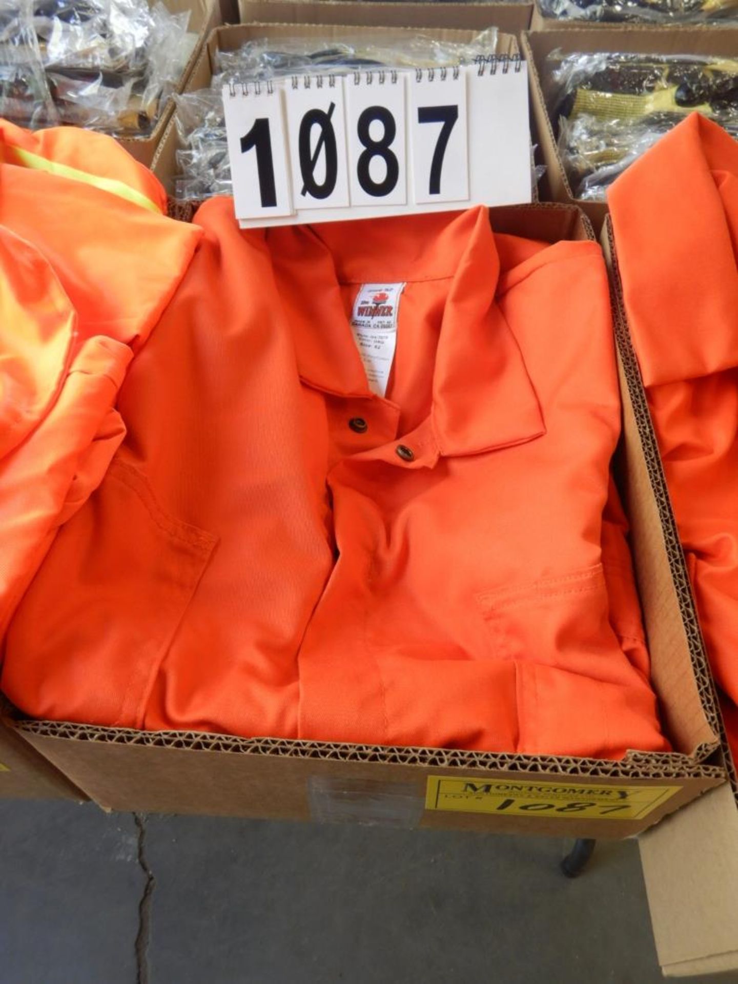 L/O 2-WINNER ORANGE FR SAFETY COVERALLS, SIZE 44 & 52