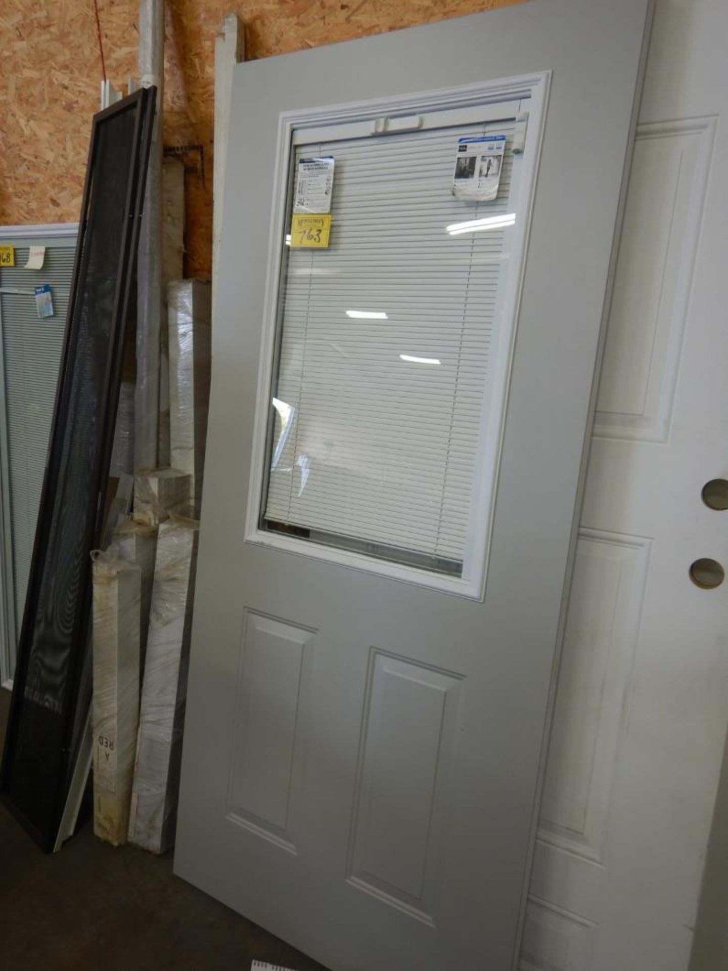 36"X79" EXTERIOR DOOR AND GLASS W/ SHADE