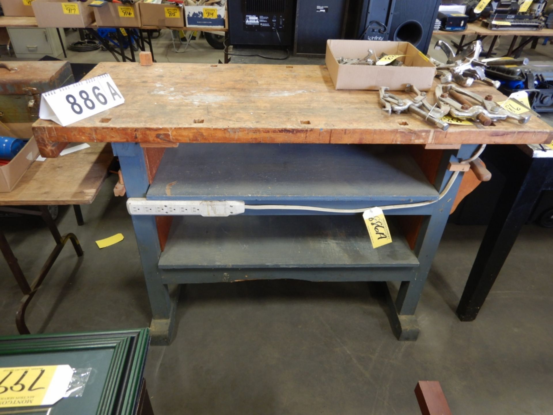 CARPENTERS 24"X57" WORK BENCH W/ WOOD WORKERS VISE - Image 2 of 3