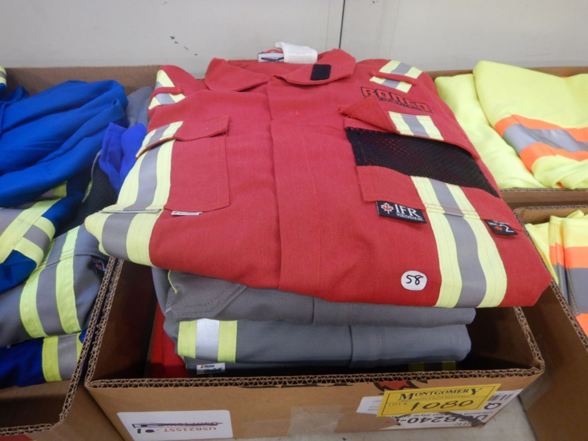 L/O 6-ASSORTED FR SAFETY COVERALLS, SIZE:4-48, 1-46, 1-58