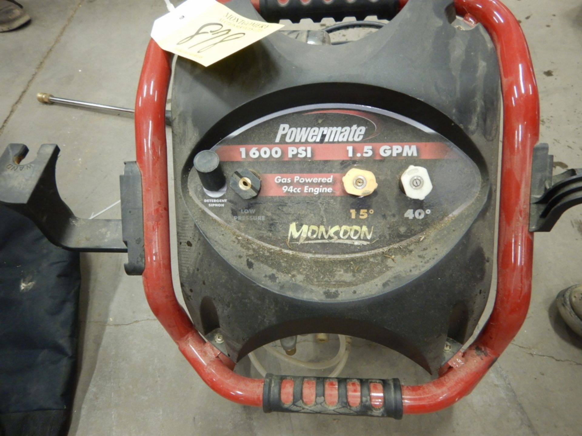 POWER MATE 1600 PSI X 1.5 GPM PRESSURE WASHER, MODEL MONSOON - Image 5 of 5