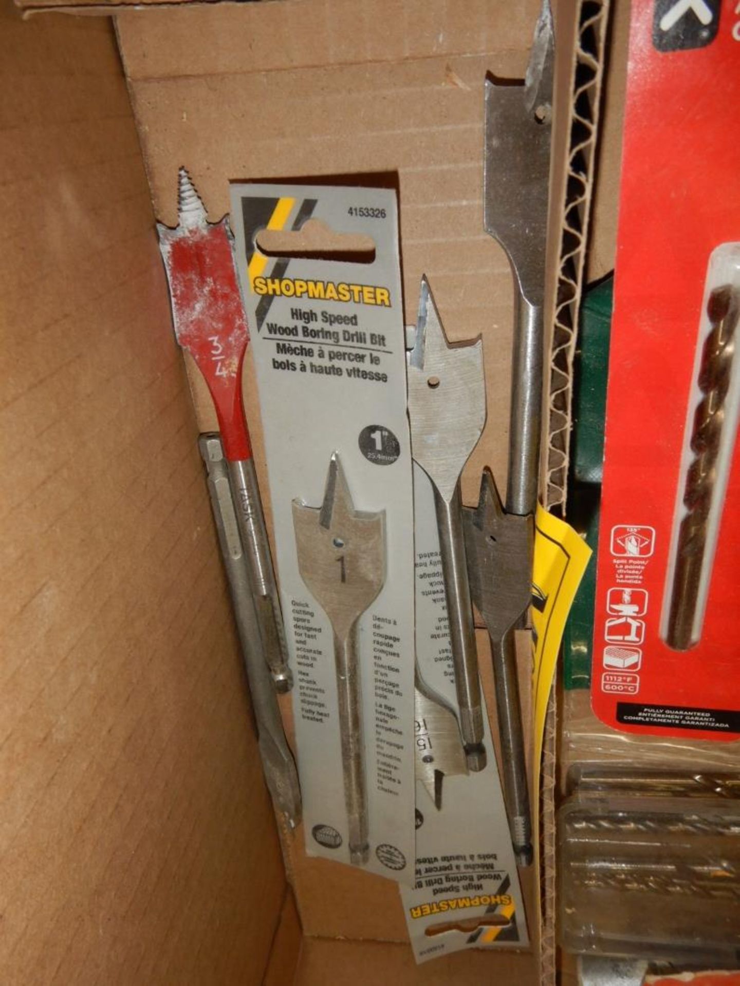 L/O ASSORTED DRILL BITS INCLUDING ROCK BITS, SPADE BITS, GLASS BITS, COUNTER SINK BITS, DIAMOND HOLE - Image 6 of 6