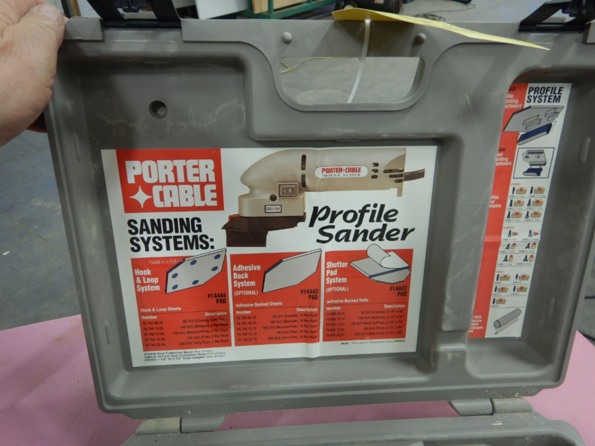 PORTER CABLE PROFILE SANDER #444 SANDER KIT, - Image 2 of 4