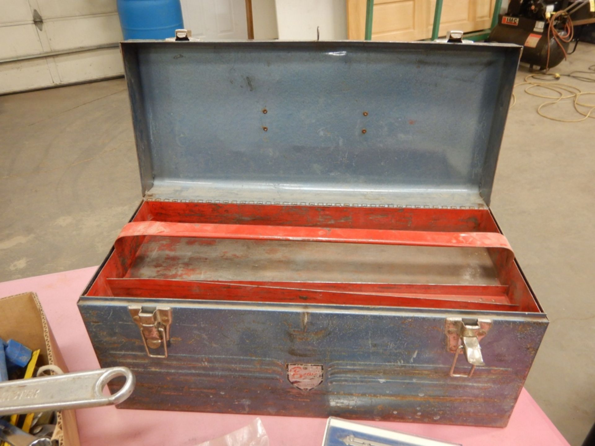 METAL TOOL BOX, L/O ASSORTED MECHANICAL & WOODWORKING TOOLS - Image 6 of 6