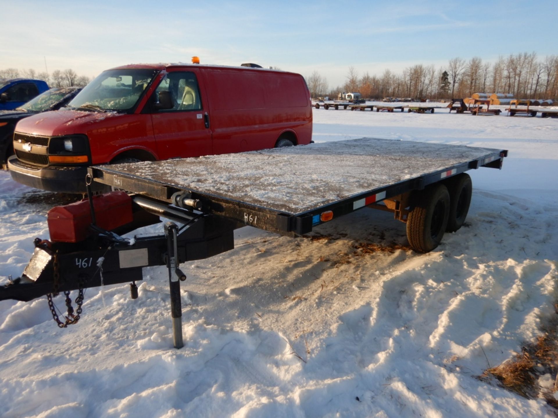 1983 HOME MADE FLAT DECK 7X16 FT T/A TRAILER, S/N T0L280205161, CURRENT CVIP*REGISTERED IN ALBERTA* - Image 2 of 5