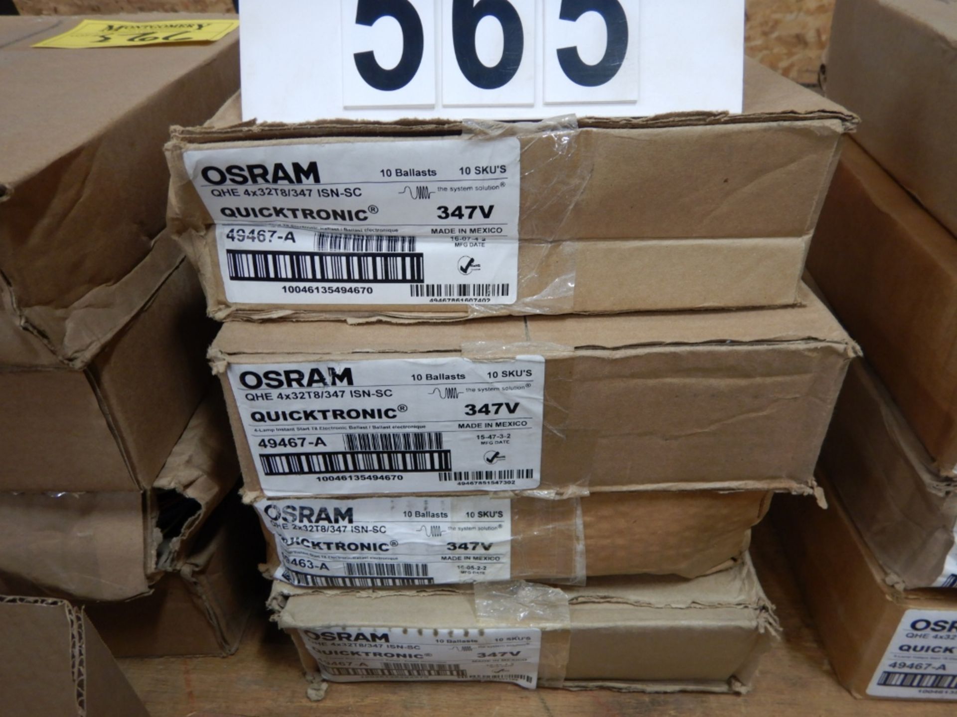 L/O 4-CASES OSRAM T8 LIGHT BALLASTS