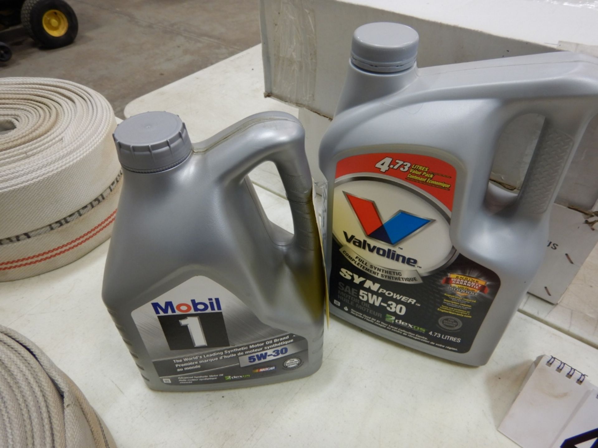 2-ONE GALLON JUGS OF 5W30 MOTOR OIL, 2-BOXES BRAKE PADS TO FIT 2015 GMC TRUCK, OIL FILTER FOR 2015 - Image 2 of 3