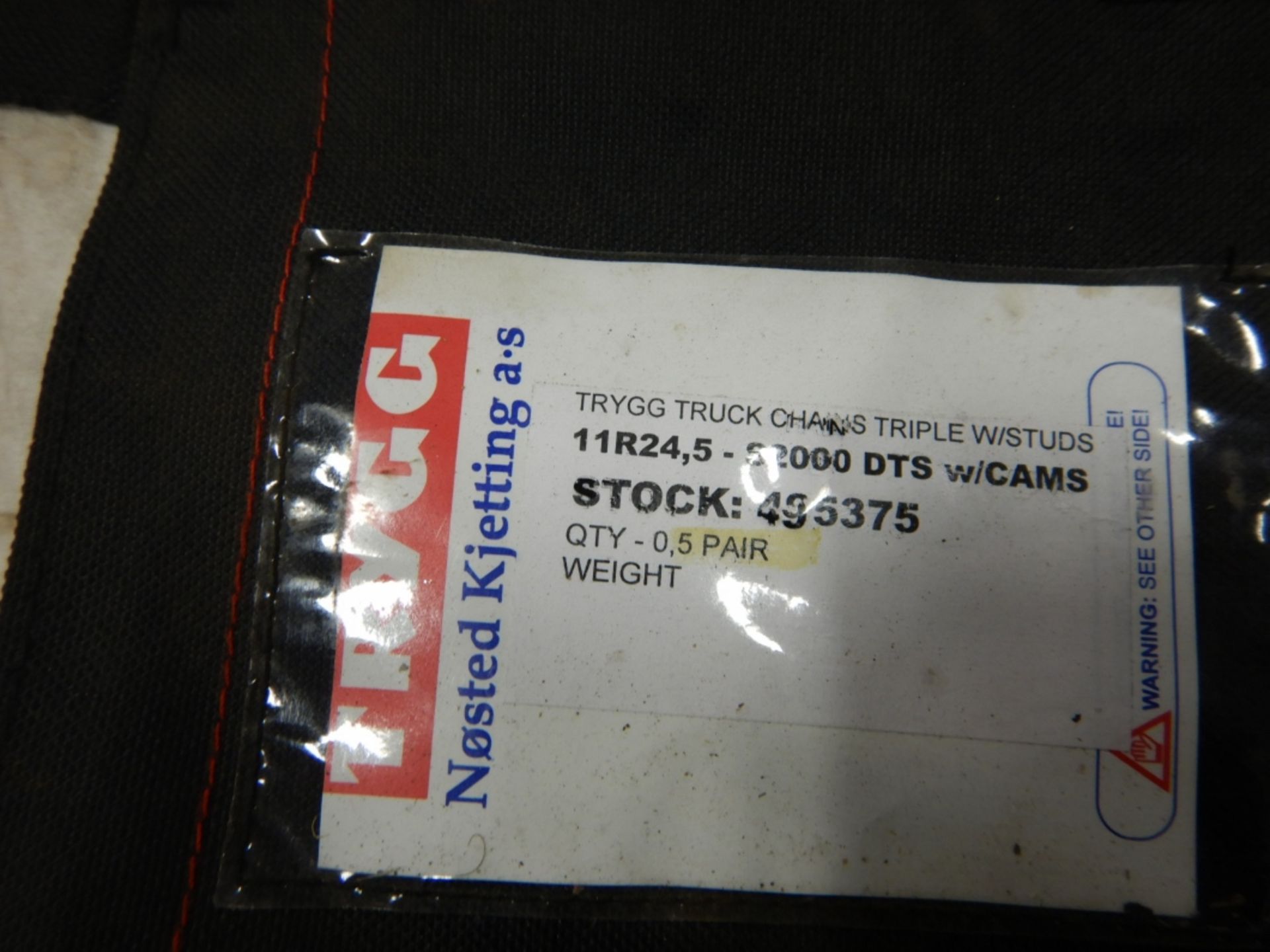 1-SET 2 TRYGG 1124.5 TRUCK CHAINS-TRIPLE RAIL W/CAMS - NEW IN BAG - Image 3 of 4