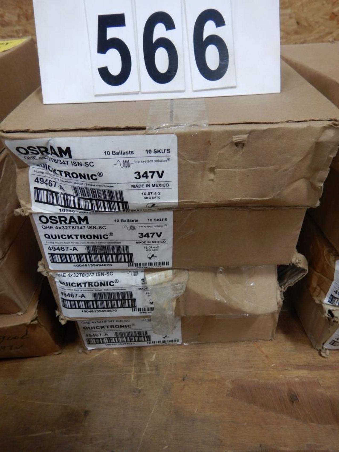 L/O 4-CASES OSRAM T8 LIGHT BALLASTS