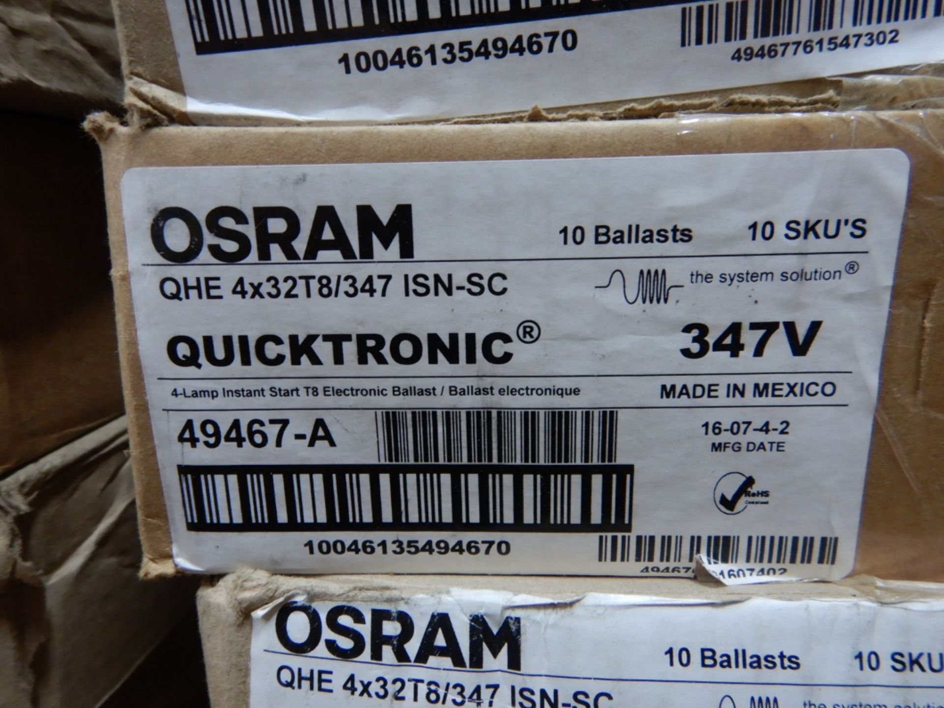 L/O 4-CASES OSRAM T8 LIGHT BALLASTS - Image 2 of 2