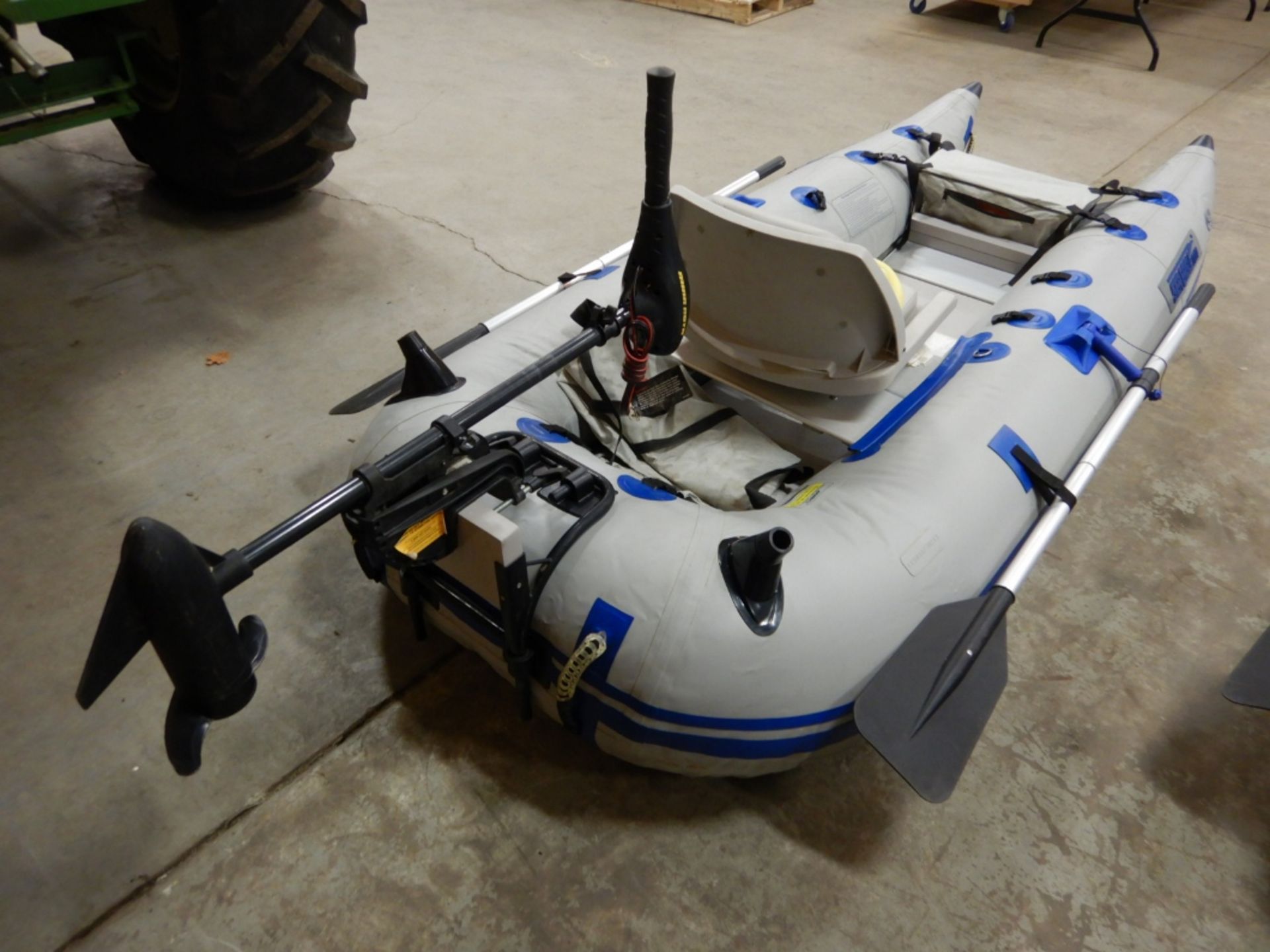 SEA-EAGLE INFLATABLE BOAT W/ SEATS, PADDLES, PUMP, MINI KODA 12V INDURA SEA 2 - 12V 5SPD - Image 5 of 8