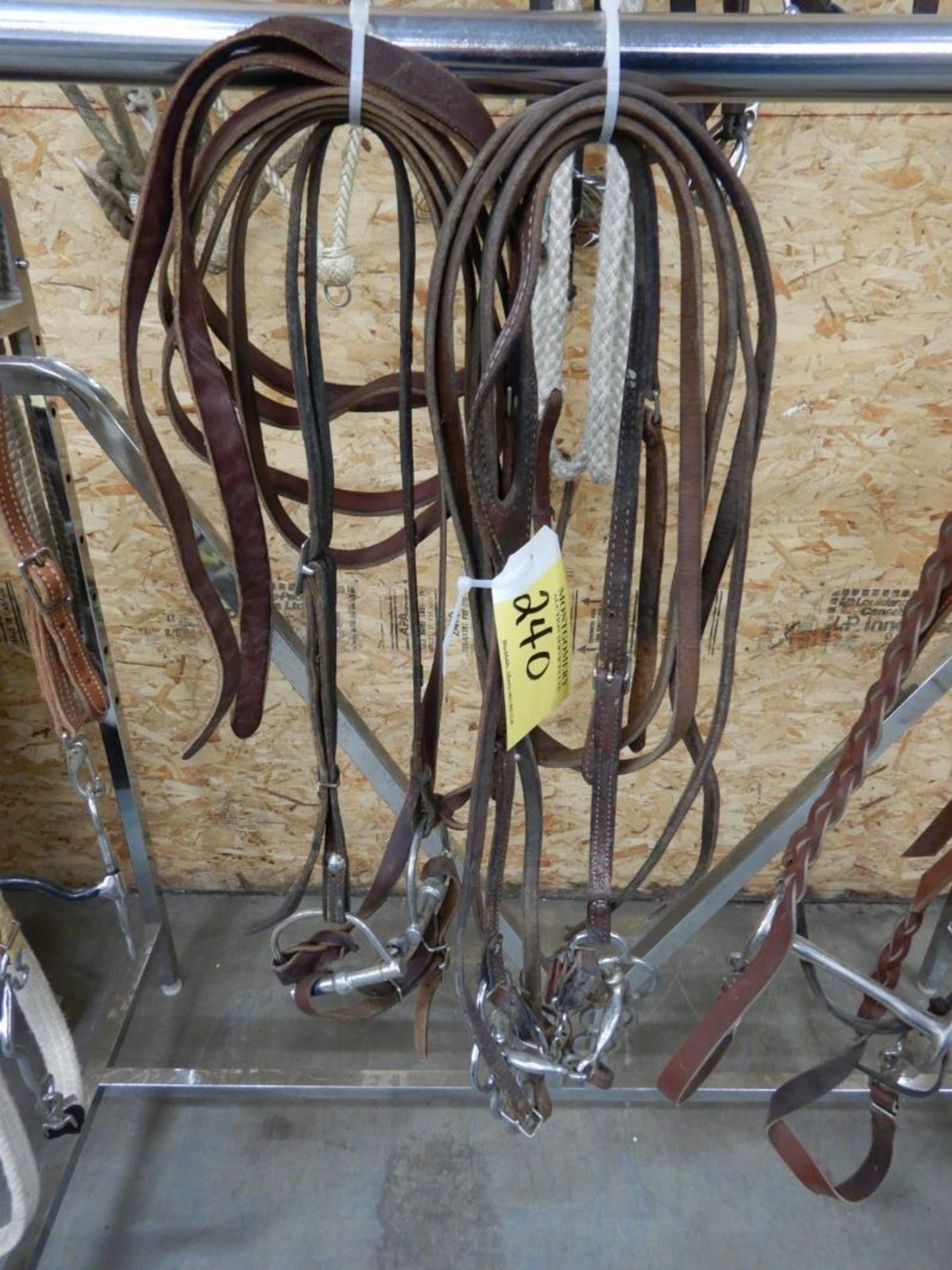 2-EAR BRIDLES W/D-RING SNAFFLE, LONG SHANK SNAFFLE