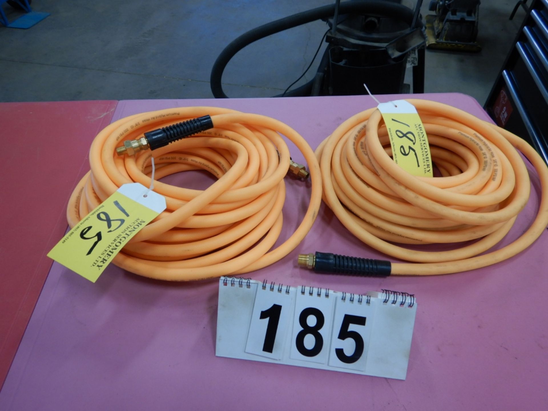 2-PREMIUM HYBRID AIR HOSES, 3/8" ID, 300 PSI