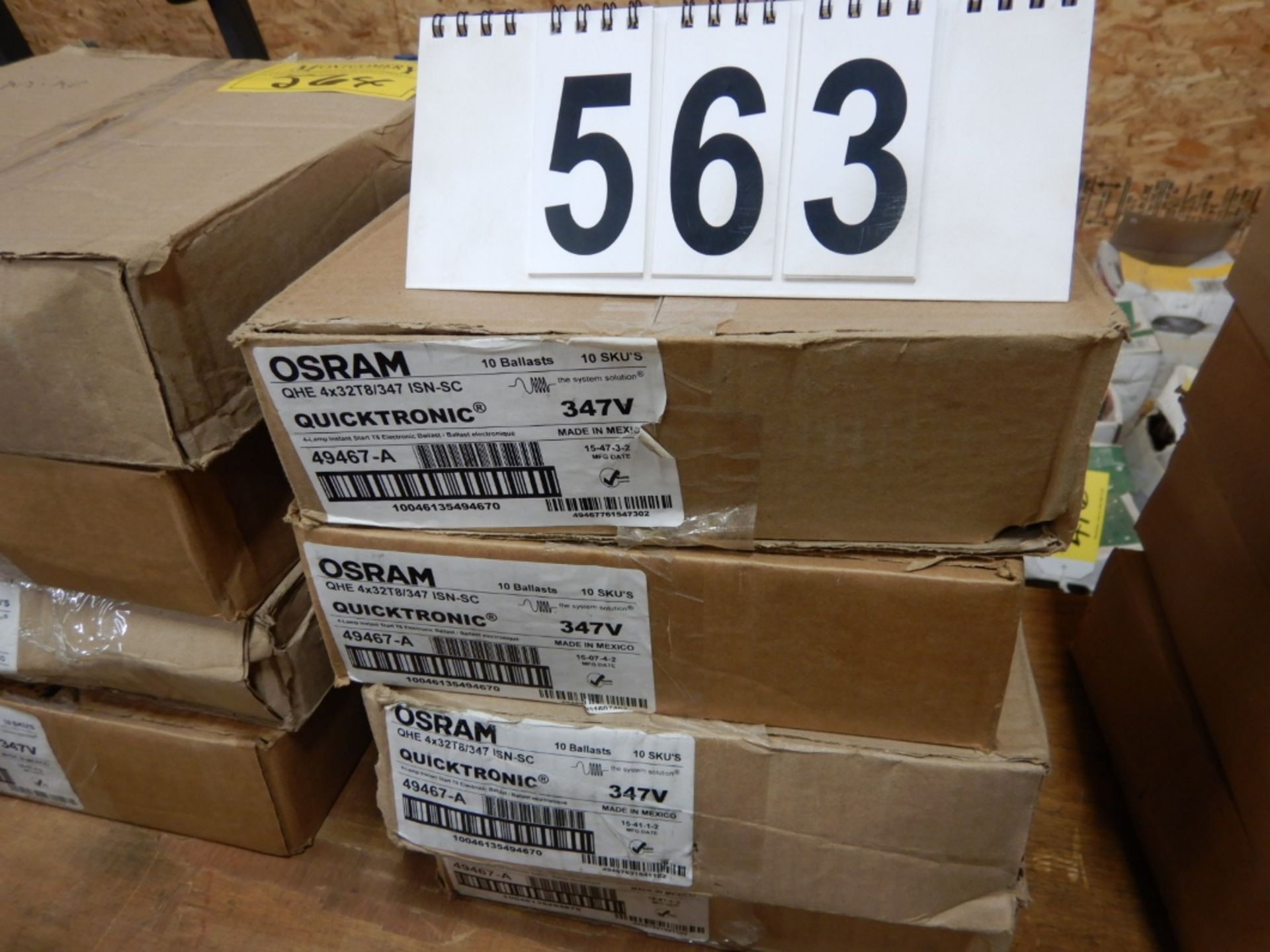 L/O 4-CASES OSRAM T8 LIGHT BALLASTS