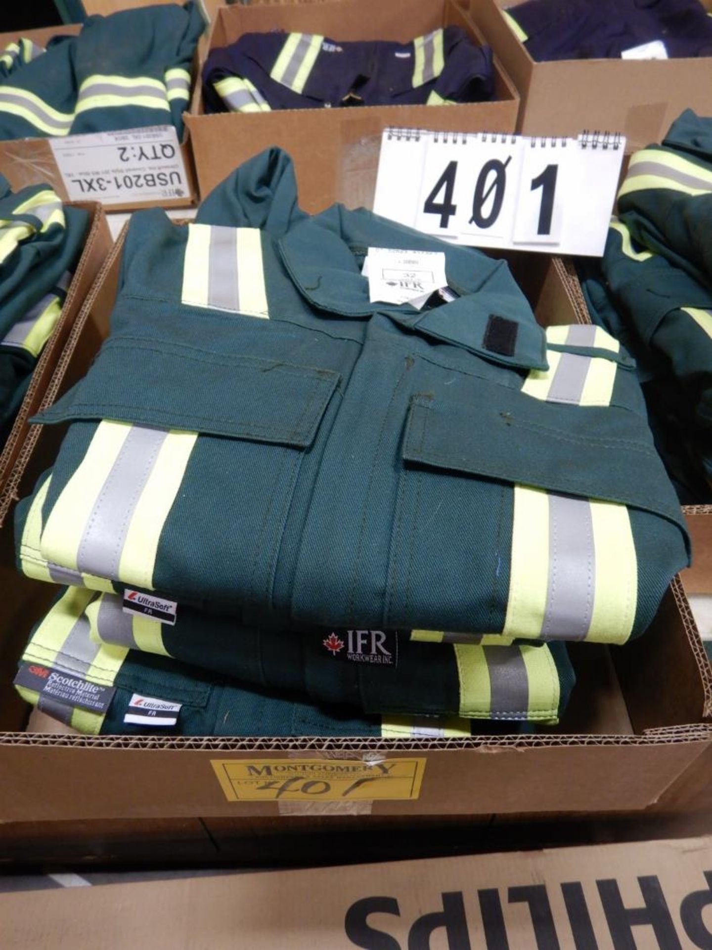 4-PR IFR GREEN SAFETY COVERALS, SIZE 32