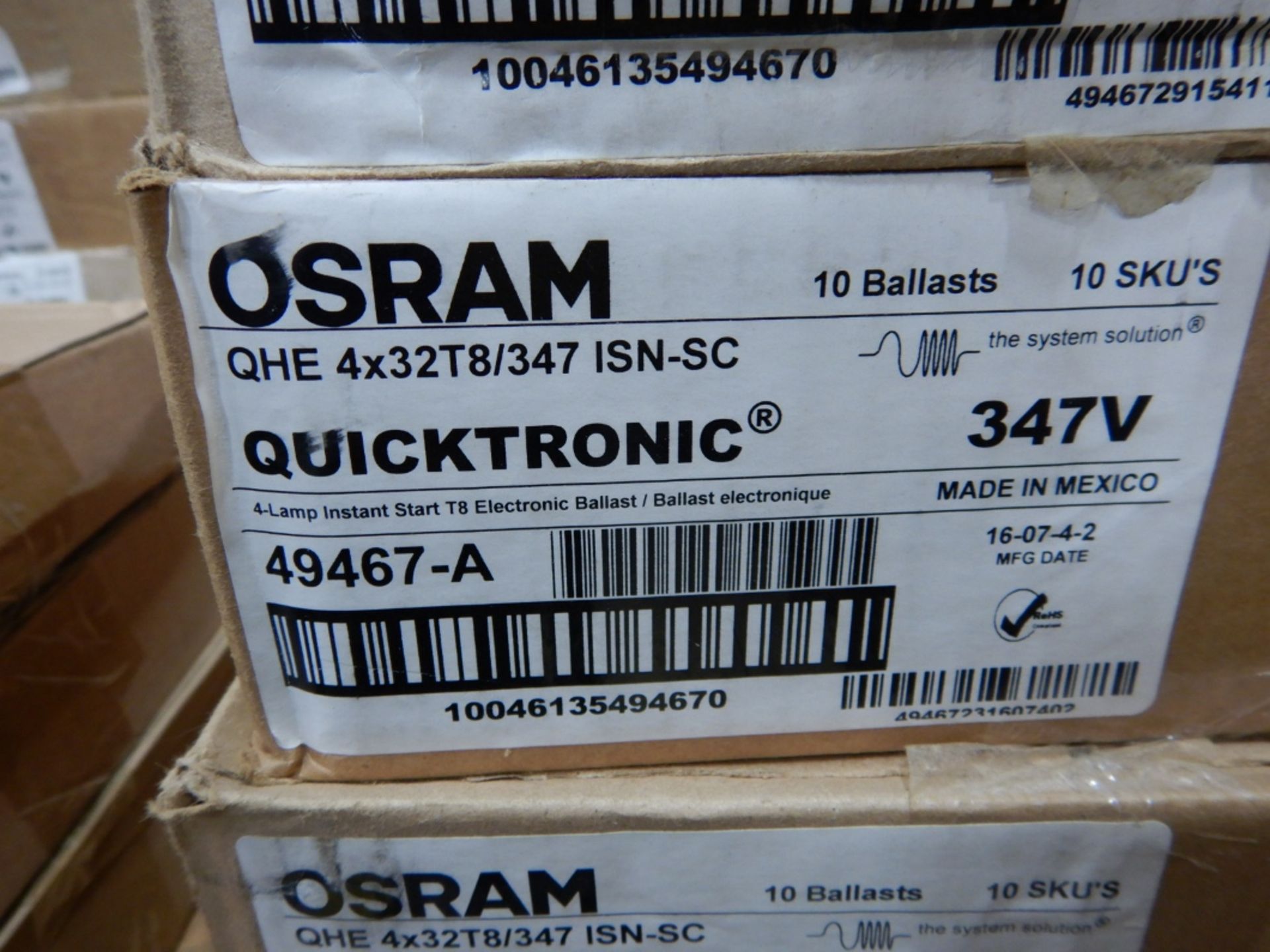 L/O 4-CASES OSRAM T8 LIGHT BALLASTS - Bild 2 aus 2