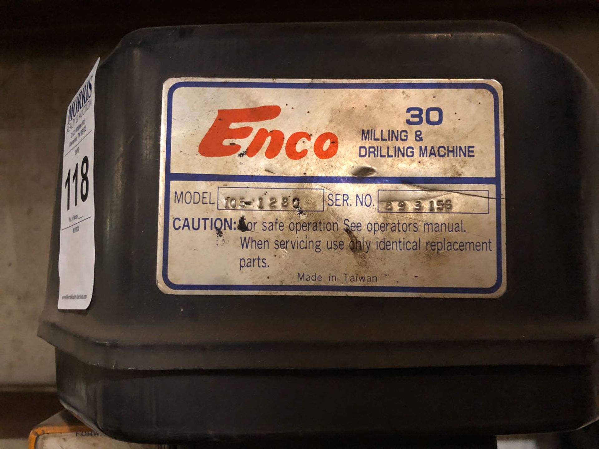 Drill Press, Enco Model 105-1280 Ser.No. 893156 - Image 2 of 2