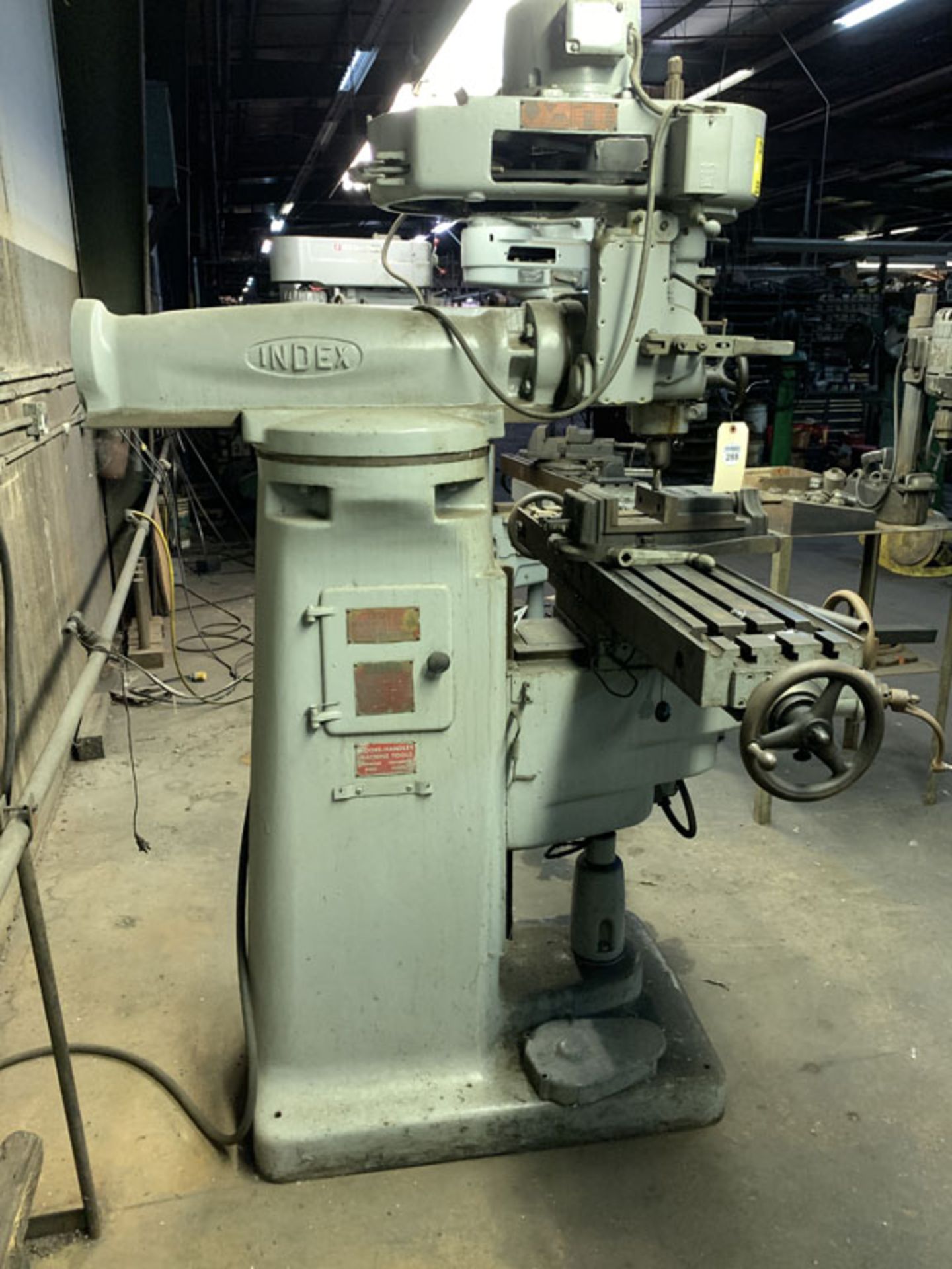 Milling Machine, Index Machine & Tool Co. Type C000 SN 656 11988 3-phase - Image 2 of 2
