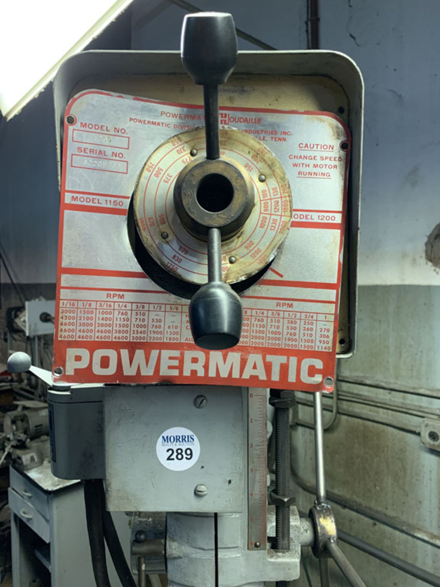 Drill Press, Powermatic Model 1200 SN S220V166 - Image 4 of 5