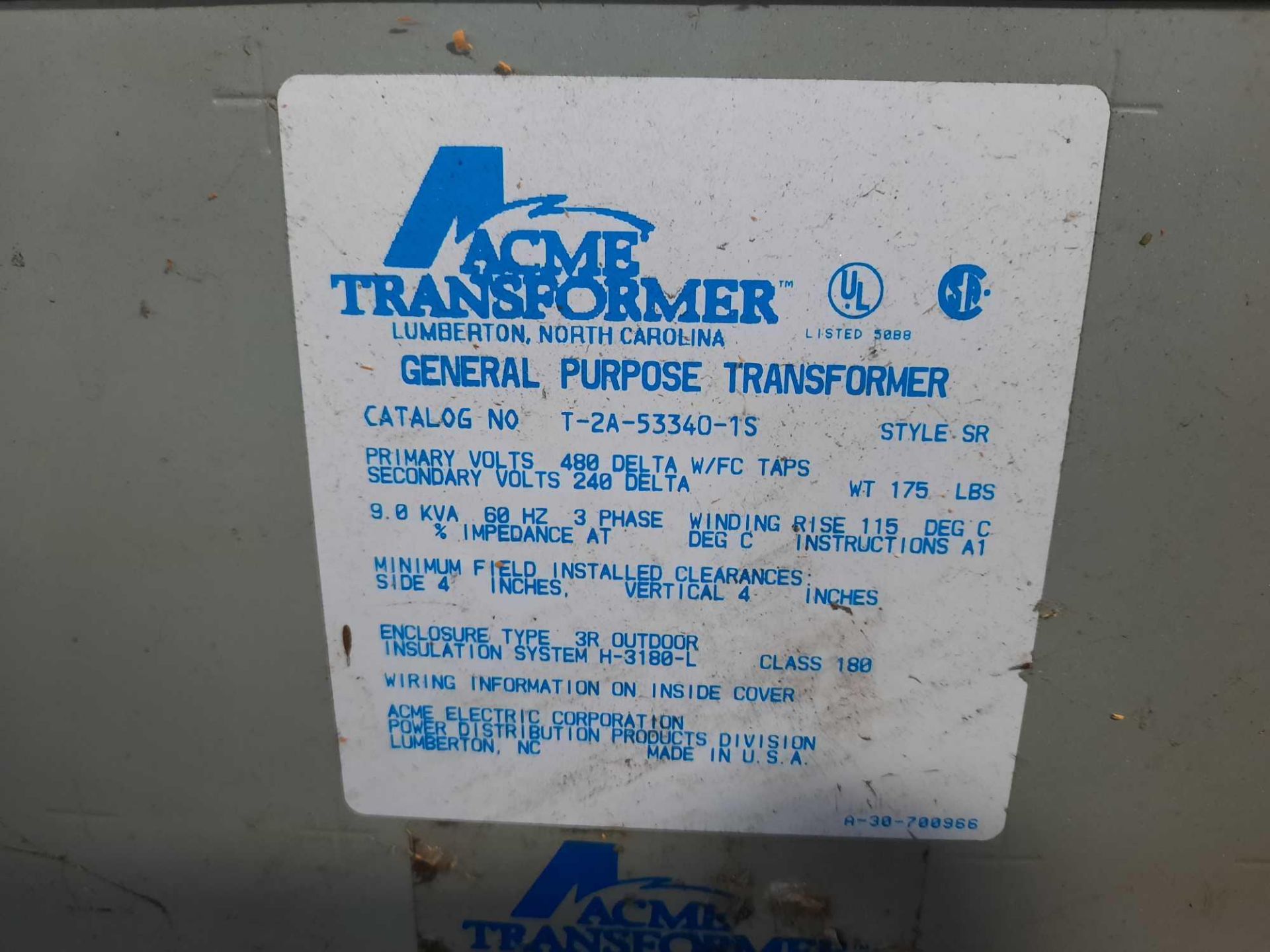 General Electric / Acme Dry Type Transformers - Image 4 of 4