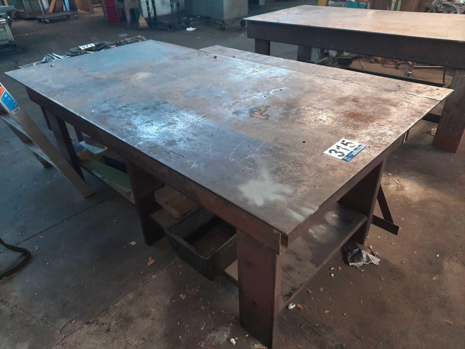Metal Table W/ Bins