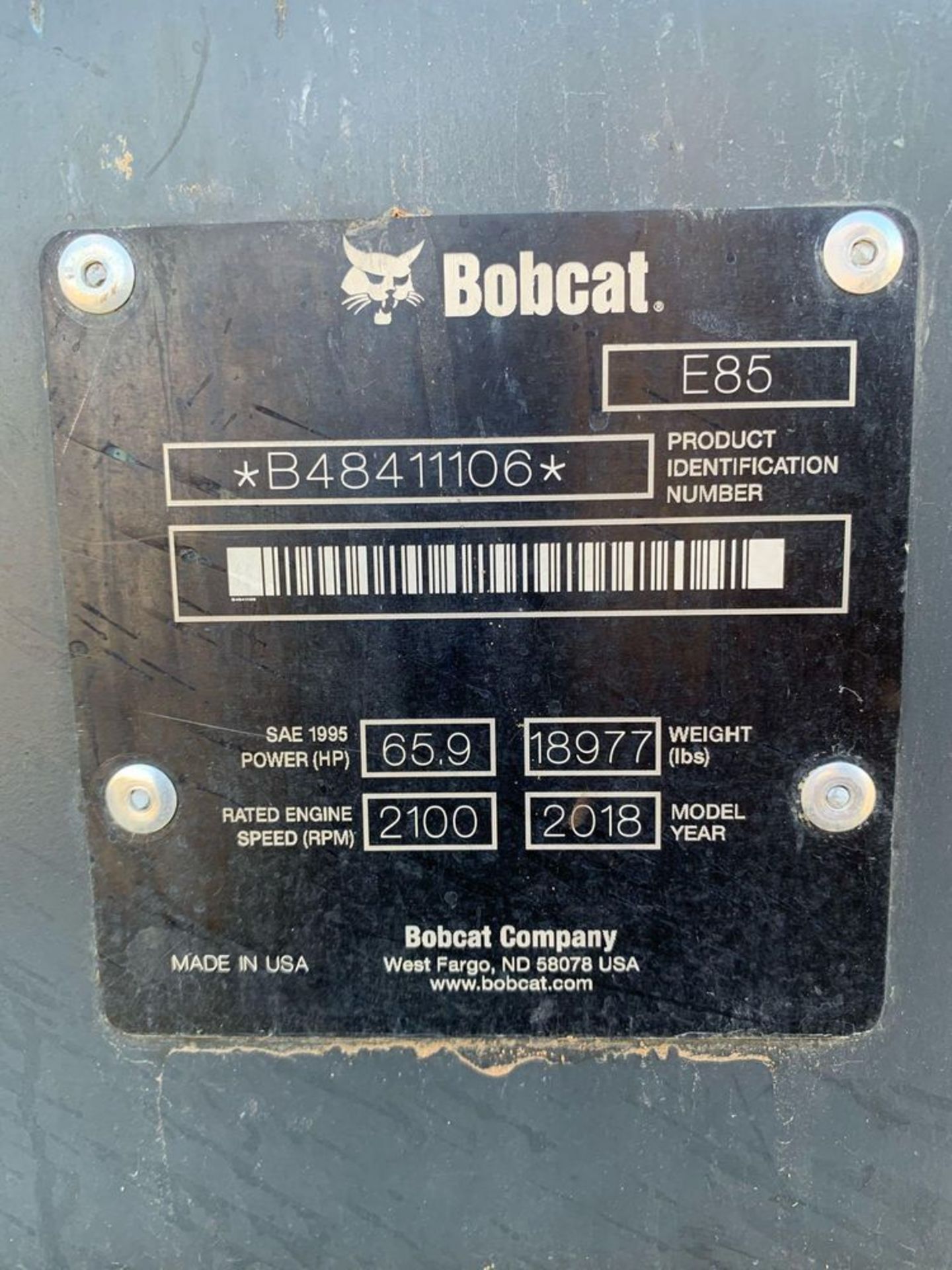 2018 Bobcat E85 R Series Excavator - Image 67 of 85