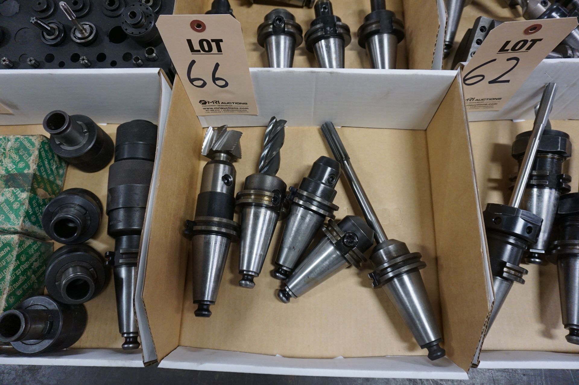 (5) CAT 40 TOOL HOLDERS, W/ MISC. TOOLING - Image 2 of 2