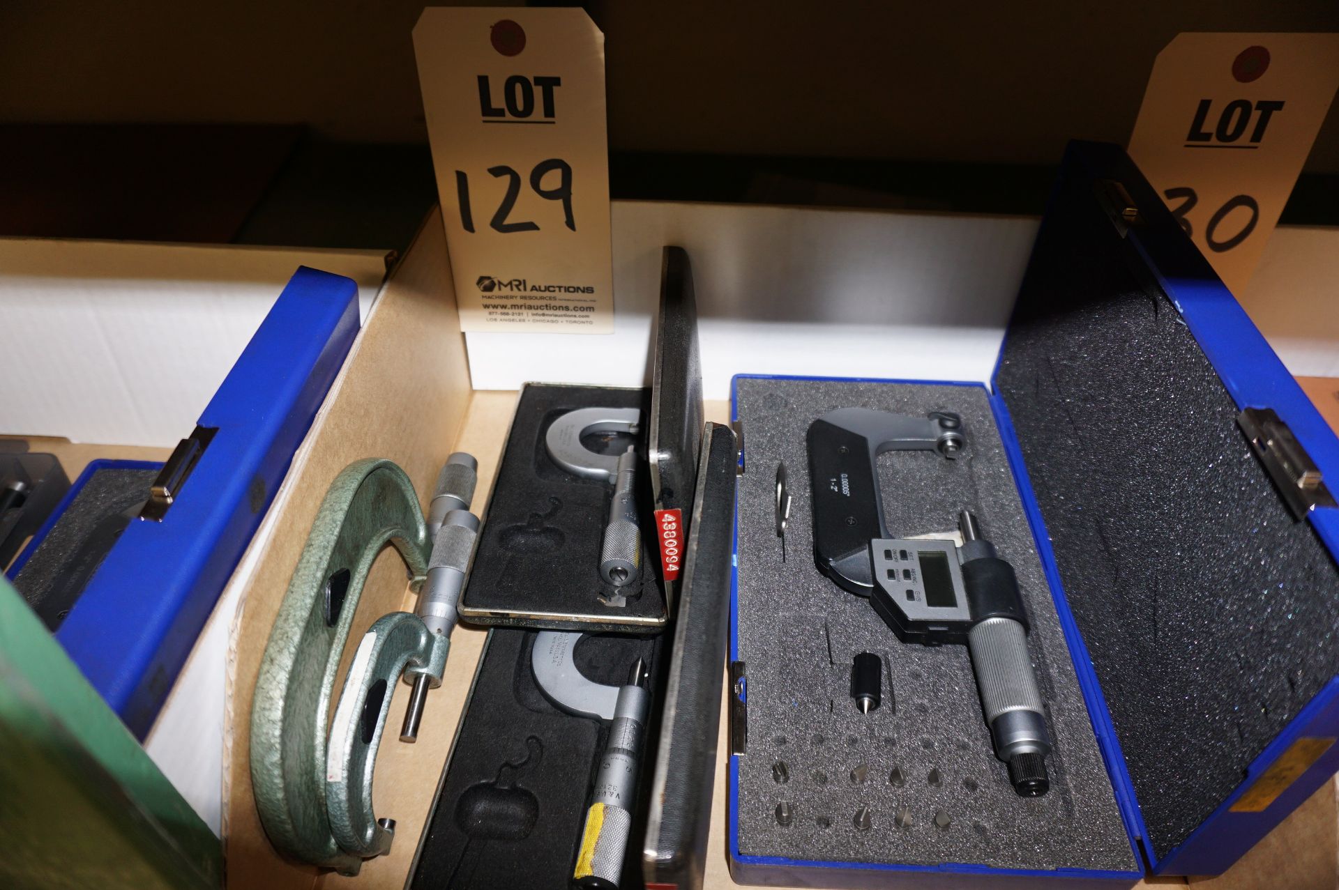 MISC. DIGITAL MICROMETER, MITUTOYO, AND STARRET MICROMETERS - Image 2 of 2