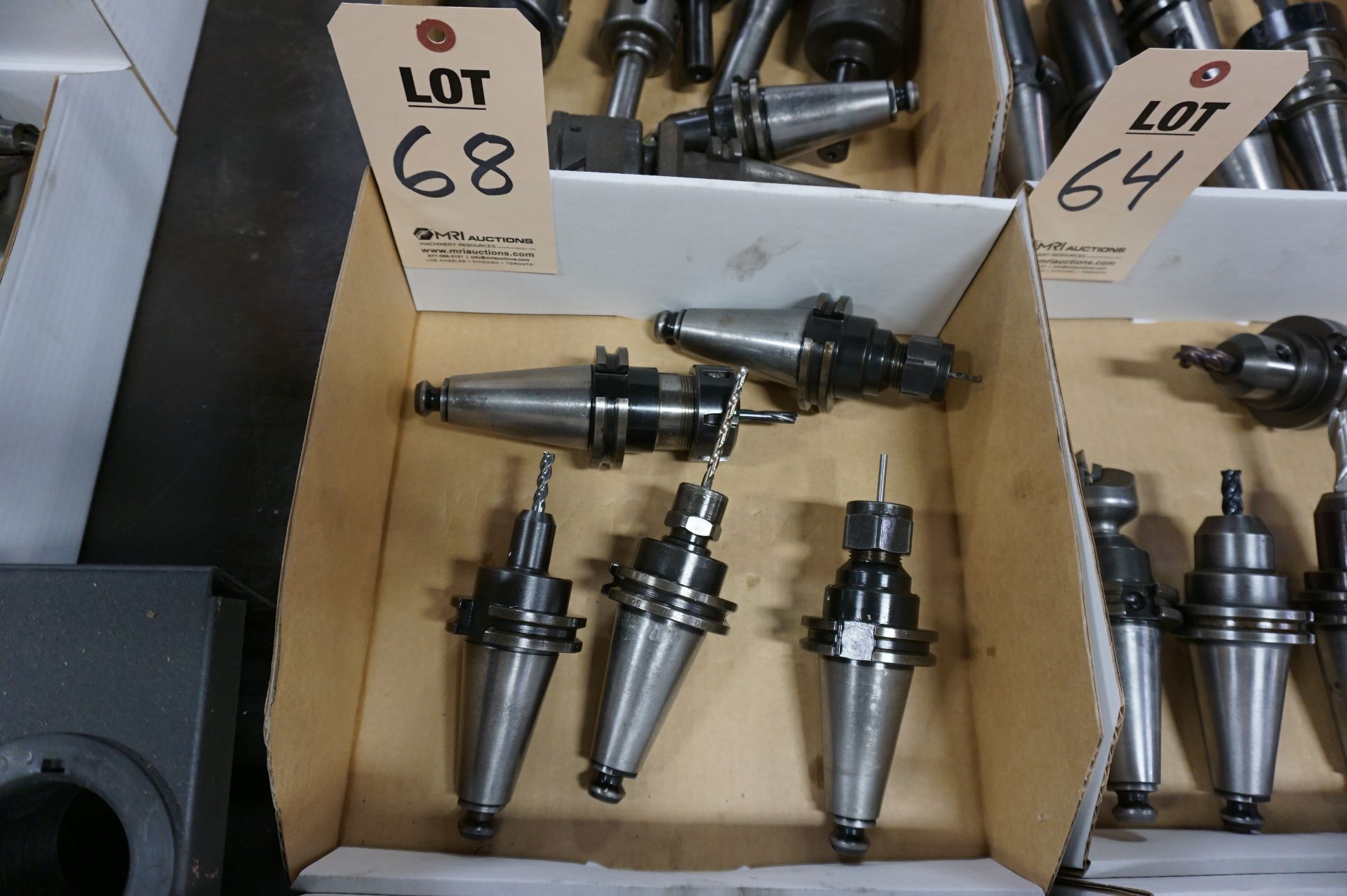 (5) CAT 40 TOOL HOLDERS, W/ MISC. TOOLING - Image 2 of 2