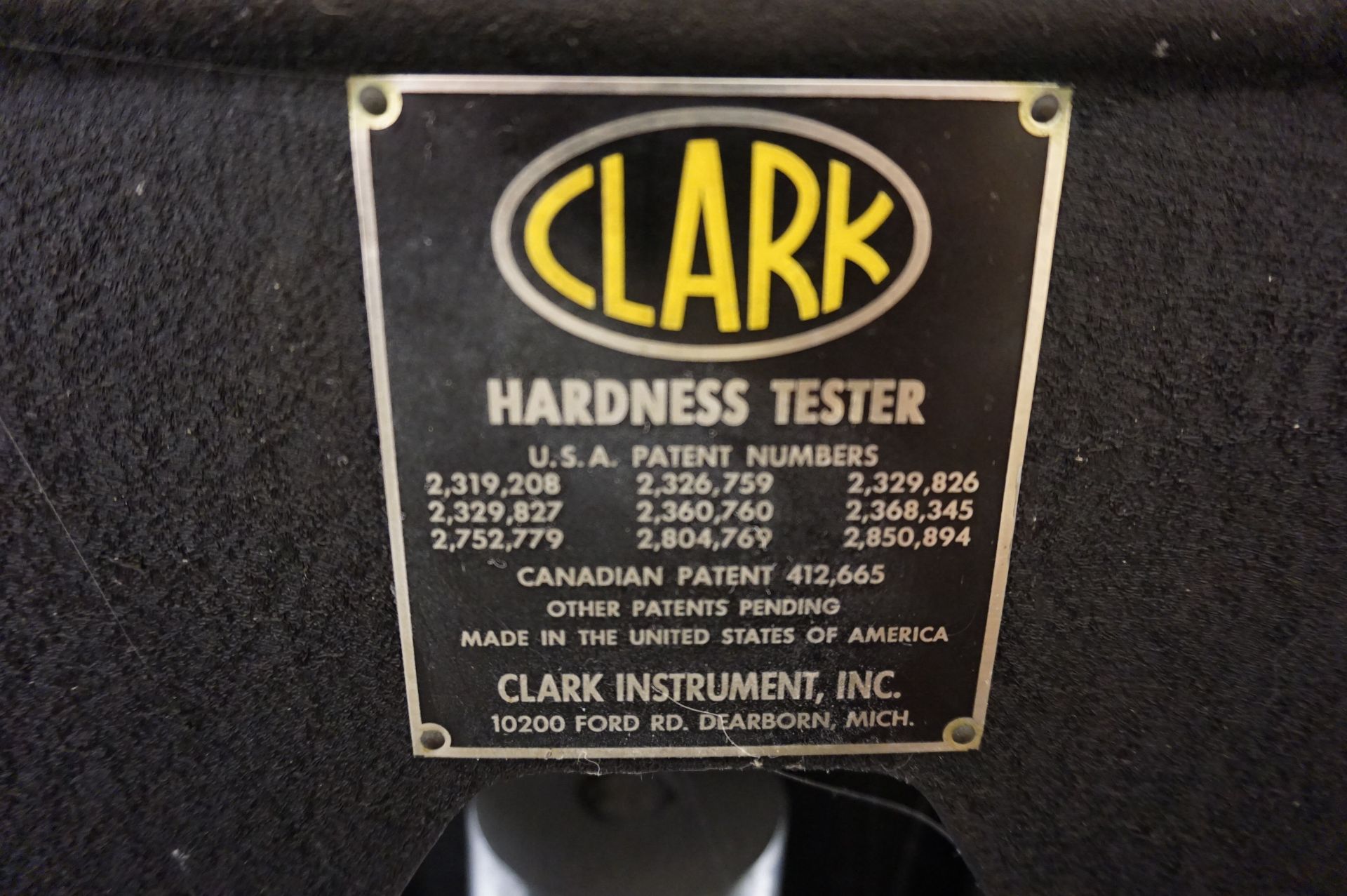 CLARK HARDNESS TESTER, MODEL C12A, S/N 30294 - Image 3 of 4