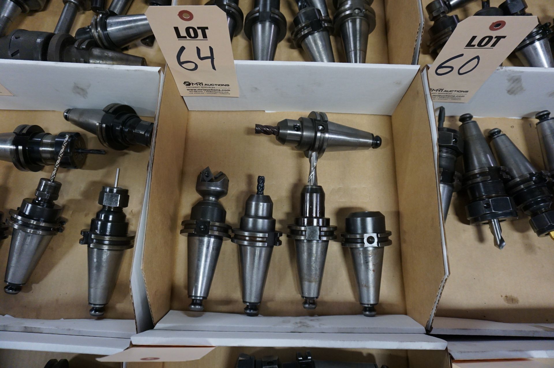 (5) CAT 40 TOOL HOLDERS, W/ MISC. TOOLING - Image 2 of 2