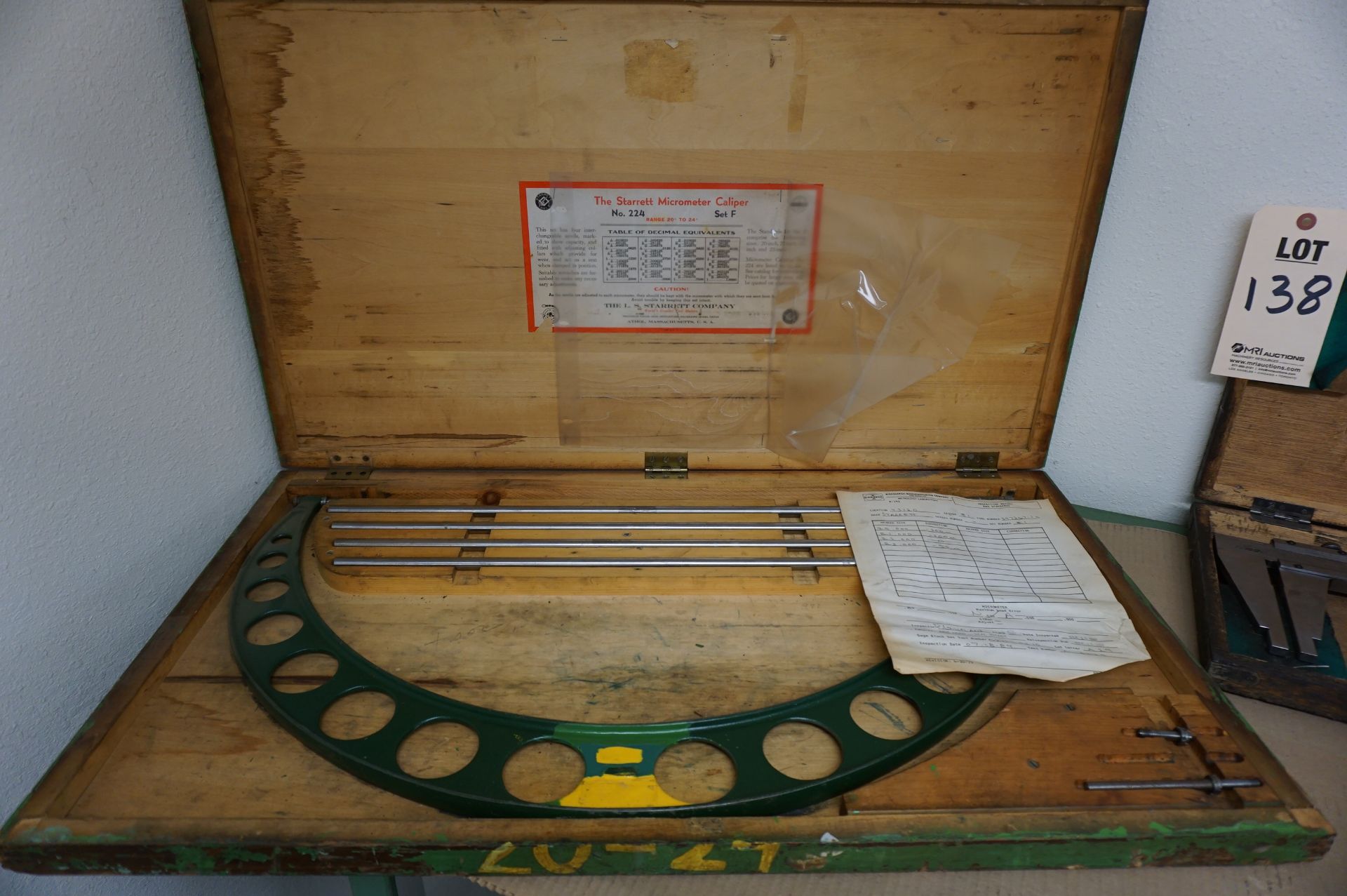 LOT TO INCLUDE: (1) 16-20" MICROMETER, (1) 20-24" MICROMETER - Image 3 of 4