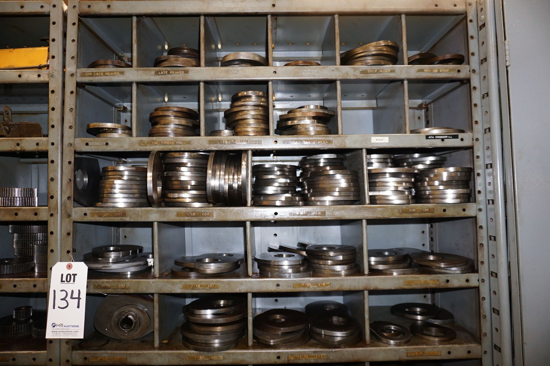 STEEL SHELVING WITH CONTENTS TO INCLUDE: CAM SPACERS - Image 2 of 8