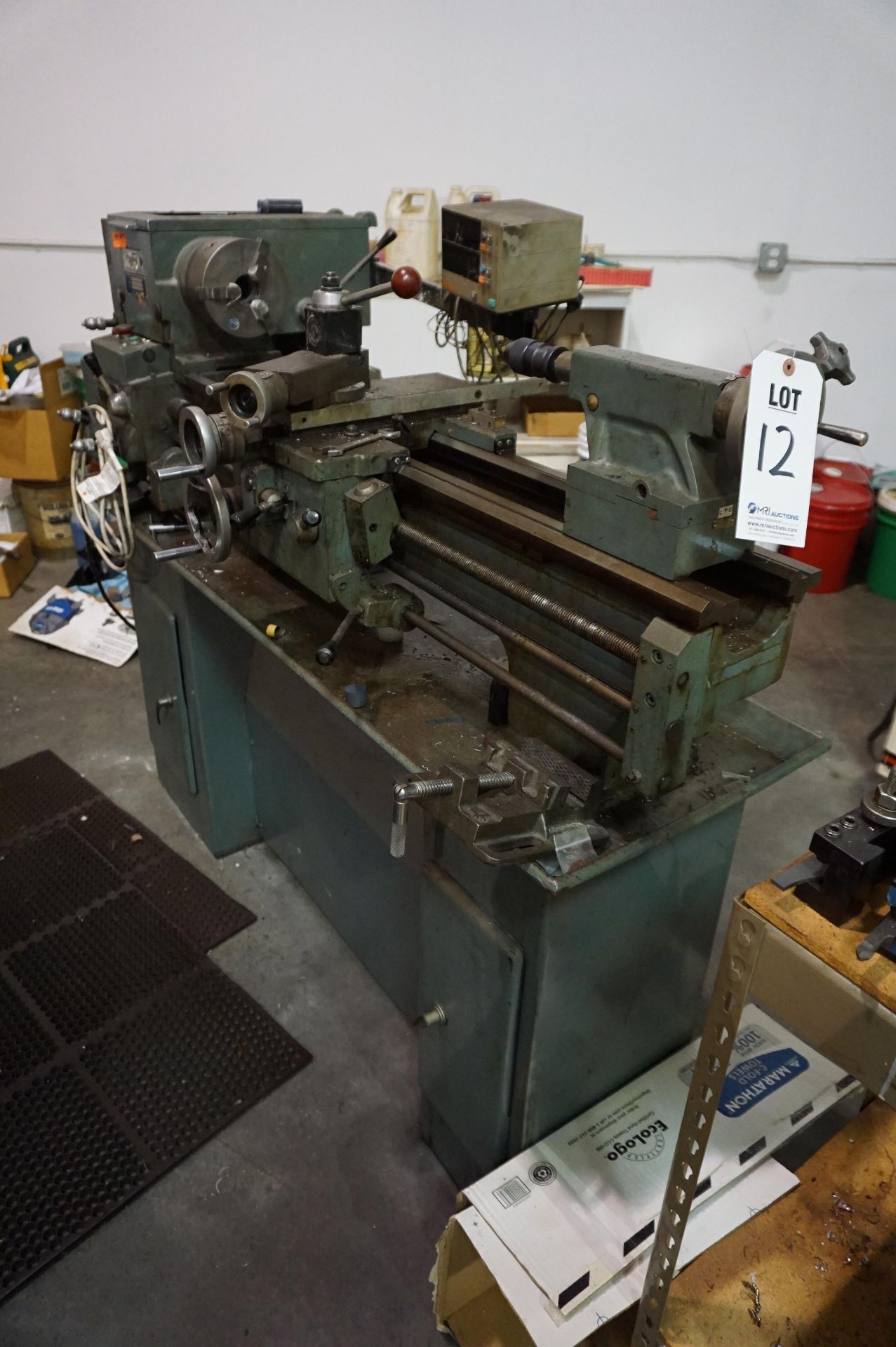 1987 RUTLAND MACHINE LATHE, MODEL 2649-1190, S/N 873690, 13" X 36" BED, MITUTOYO DRO, TO INCLUDE: - Image 2 of 12