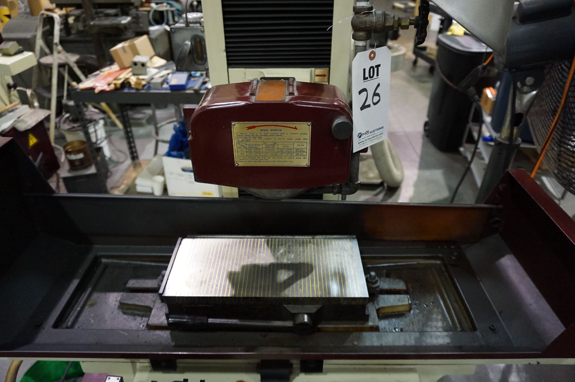 1996 KENT MANUAL SURFACE GRINDER, MODEL SGS-816MR, S/N 622030, TABLE DIMENSIONS 6" X 16", TO - Image 2 of 7