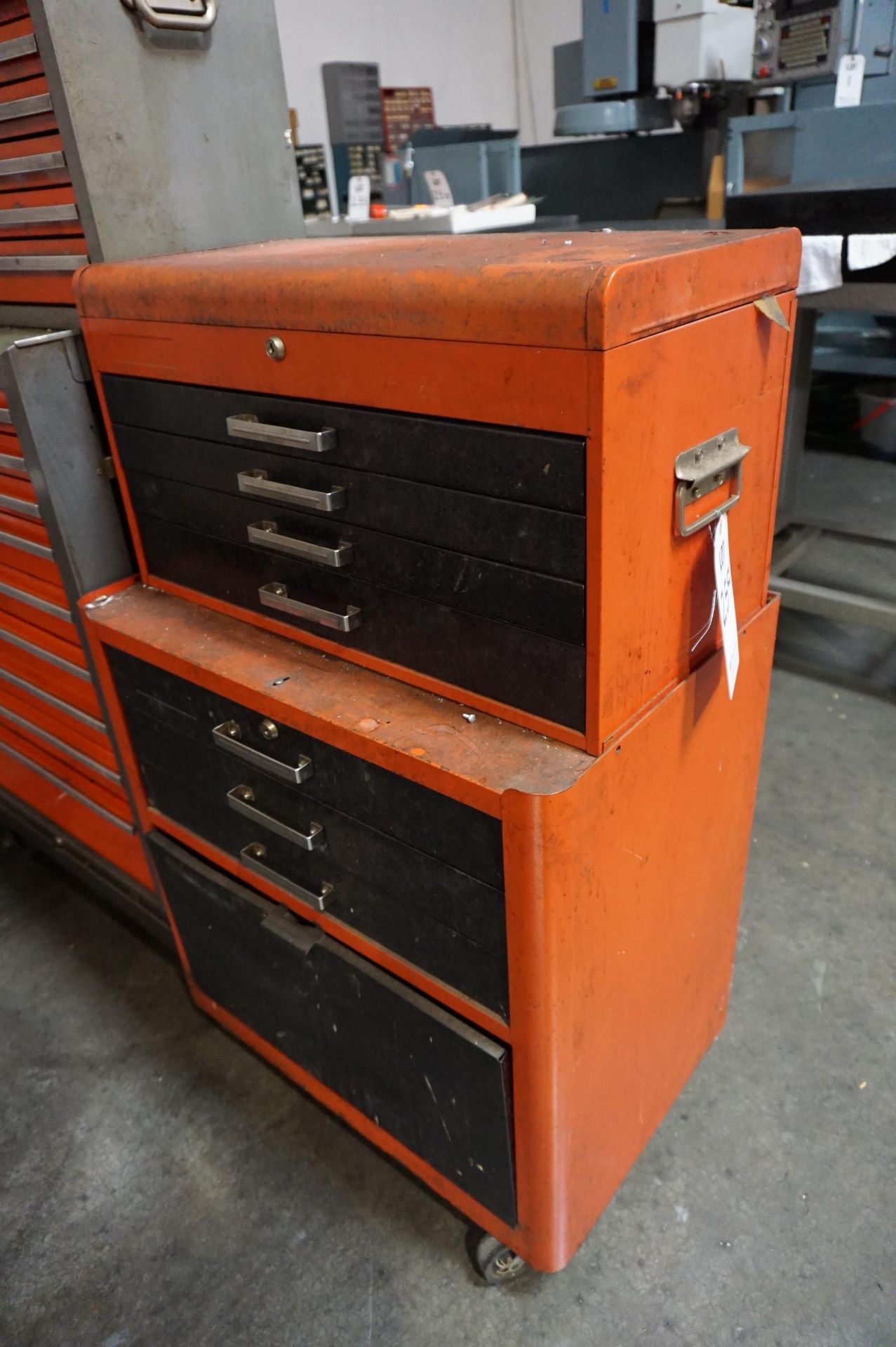 7 DRAWER ROLLING CABINET WITH CONTENTS TO INCLUDE BUT NOT LIMITED TO: REAMERS, SCREWDRIVERS, MISC.