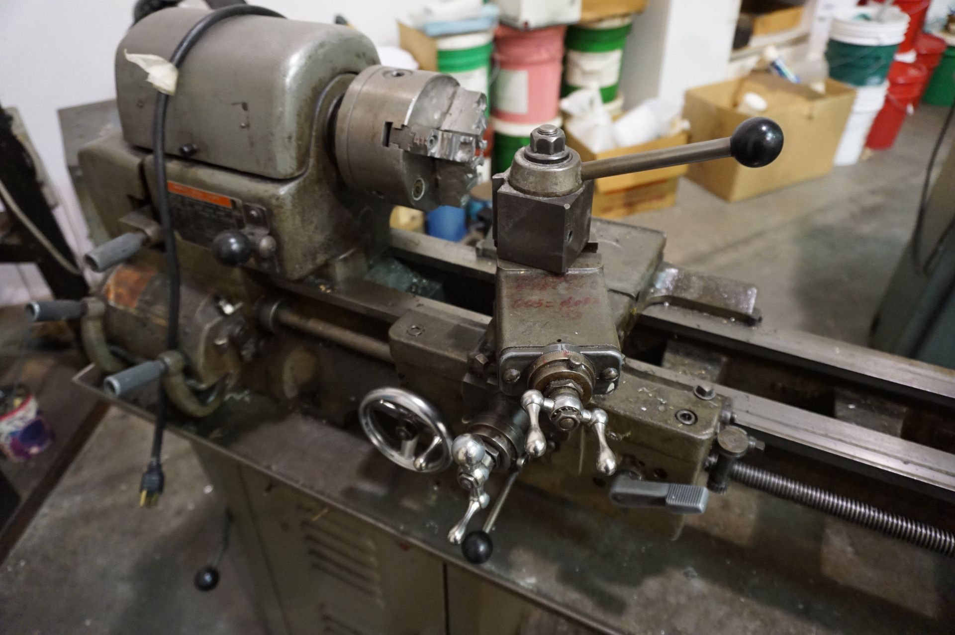 SEARS CRAFTSMAN MACHINE LATHE, MODEL 101 28990, S/N 108777, 12" X 36" BED, TO INCLUDE: TOOL HOLDERS, - Image 3 of 11