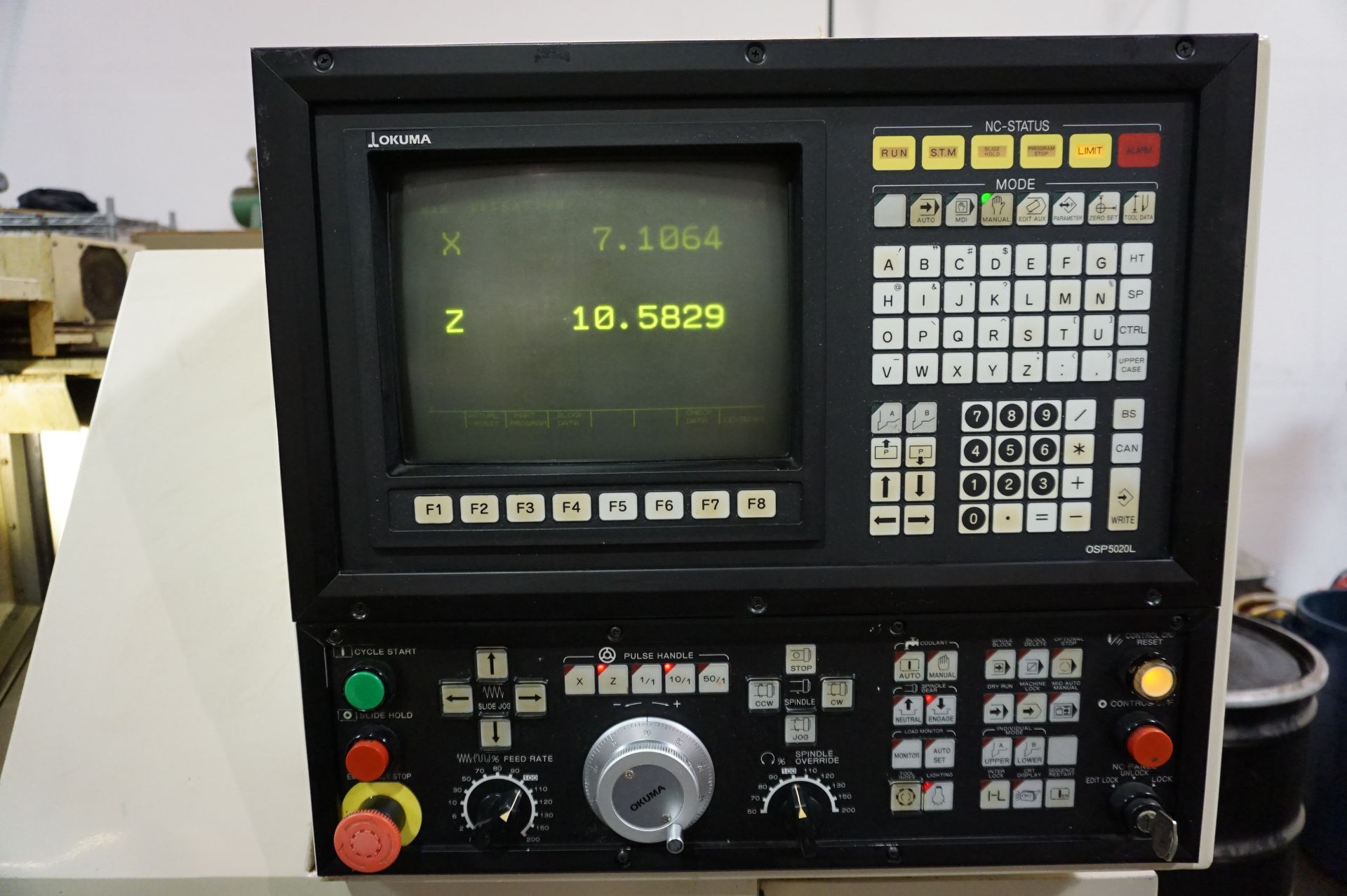 1995 OKUMA CADET LNC8 CNC TURNING CENTER, S/N D364, WITH OKUMA OSP5020L CONTROL, TO INCLUDE: TABLE - Image 12 of 14